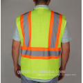 ANSI / ISEA Hi Vis Workwear Veste Haute visibilité 100% Polyester Mesh Gilet de sécurité résistant avec poches réfléchissantes